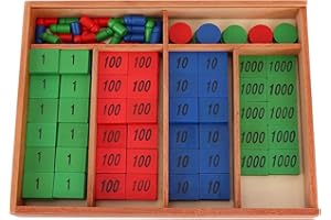 BUOSHA SPYMINNPOO Timbro dei Materiali Matematici Montessori Gioco Matematico Giocattolo in Legno Timbro Giocattolo per Bambini e Ragazzi Educazione Prescolare