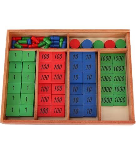 Perles mathématiques Montessori, jouets de manipulation mathématique pour