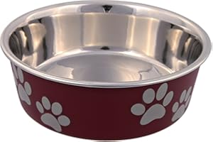 Trixie - Ciotola in acciaio con rivestimento in plastica per cani, Colori Assortiti, 0.4 l, ø14 cm, 1 pezzo