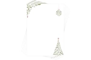 ZARTBESAITET.COM SCHÖNE PRODUKTE AUS PAPIER Papier à lettre Noël DIN A4 I 50 feuilles à lettre