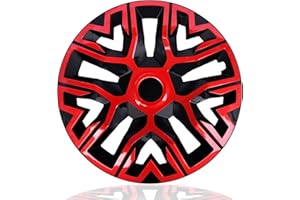 NRM The Best Bicolor Red/Black Radkappen 16 Zoll für Stahlfelgen | 16“ Radzierblenden 4er Set Rot/Schwarz