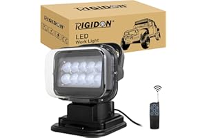‎RIGIDON RIGIDON 5D 50w Led strahler außen mit fernbedienung, Led arbeitsscheinwerfer mit magnetfuß, Spot offroad beleuchtung für Auto SUV ATV, Traktor, LKW, 4x4, Boot,6000K led suchscheinwerfer, arbeitslicht