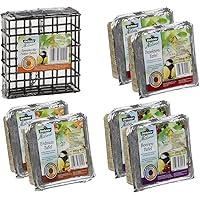 Dehner Natura Wildvogelfutter Tafel-Mix mit Spender, 7-teilig