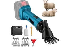 CATOLSSS Akku-Schafschere Schermaschine für Makita 18V Akku,2400RPM,6 Gang Bürstenloser Wollscheremit 2 Klingen, Schafschere Elektrisch für Schafe und Ziegen (ohne Akku)