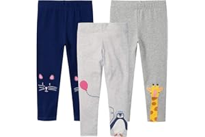 EmaoFun Leggings para Niñas,Pack Mallas Pantalones niña Algodon Talla 2-7 años