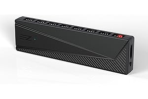 EZDIY-FAB ARGB PWM Fan Hub for PC Case Fan,8 PWM Ports+8 ARGB Ports, Supports 12V RGB/ 5V ARGB motherboard sync, PWM Functional Fan Adapter, Easy Cable Management