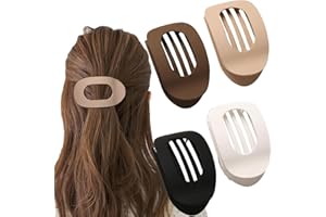 HOIDOKLY Pinzas planas para el cabello para mujer, pelo de 2025, clip para el pelo para niñas y mujeres, cabello grueso y fino (4 unidades-A)