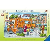 Ravensburger 61624 &Ccedil;&ouml;p Toplama Kamyonu &Ccedil;ocuk Puzzle, 15 Par&ccedil;a