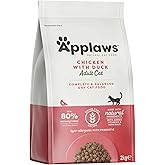 Applaws Complete and Grain Free Dry Cat Food 2kg, Chicken with Extra Duck for Adult Cats