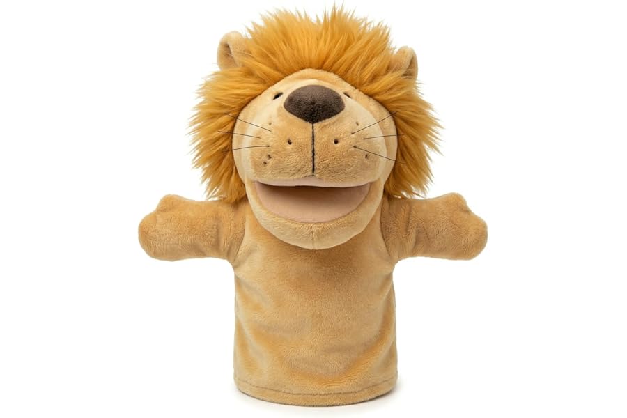 LOMTRATS Animal Hand Puppets for kids,Toddler Includes Wolf Tiger Lion Monkey So on Movable Open Mouths, Perfect for Storytelling,Teaching,Preschool,Birthday Gifts