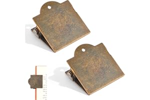 JOSOJOOU 2 Stück Vintage Stil Buchklammer Aus Metall Journalclips Blanko Antike Bronze Notizblock Clips Buch Seitenhalter Kleine Notizbuchclips Seitenhalter Reisende Für Reisetagebücher Papier Planer