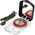 Khazna Orienteering Map Compass -Sighting Mirror Compass with Adjustable Declination,Clinometer and LED light for Hiking, Camping,Orienteering,Hunting,Global Mountaineering,Navigating and training.