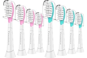 Trustnice Compact Mini wymienne szczoteczki do szczoteczek Philips Sonicare kids – kompatybilne z Philips Sonicare Snap-on, dla dzieci w wieku od 7 lat, 8 sztuk w opakowaniu