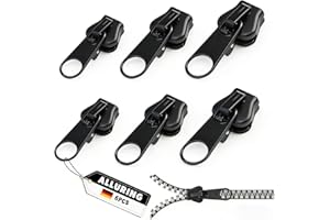 6 PCS Curseur Fermeture Eclair Clipsable, Alluring Reparation Fermeture Eclair, Têtes De Fermeture à Glissière Détachables pour Bagages, Jouets, Tentes, Chaussures et Vêtements