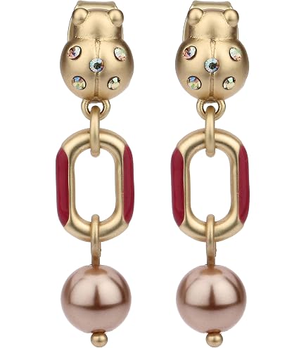 Orecchino A Cerchio THUN Con Coccinella E Strass In Ottone Bronzo, 35 Mm, Collezione Dedicato A Te, Simbolo Di Fortuna E Femminilità