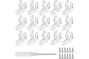LOPOTIN 100 Stück Befestigungsclips Lichtschlauch LED Strips Clips mit 200 Schrauben 1 Kreuzschlitzschraubendreher Halterung Lichterschlauch Transparenten Lichtclips Befestigung