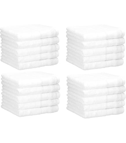 nice homeit Lot de 12 Mini Serviettes de Toilette 30 x 30 cm - Serviettes Visage et invités 100% Coton filé à Anneau - pour Mains, bébés, Maquillage, Cuisine, Maison et Voyage nice homeit Lot de 12 Mini Serviettes de Toilette 30 x 30 cm - Serviettes Visage et invités 100% Coton filé à Anneau - pour Mains, bébés, Maquillage, Cuisine, Maison et Voyage