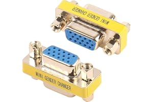 Acoplador VGA, BENFEI Paquete de 2 adaptadores VGA / SVGA HD15 Género hembra a hembra con cable chapado en oro