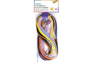 Baker Ross Folia 731100 - Kit da 100 cordoncini intrecciare , Modelli/Colori Assortiti, 1 Pezzo