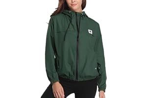 MIGCAPUT Chubasqueros Mujer Chaqueta Impermeable Abrigo Manga Larga Outdoor Deporte Cortavientos Impermeables Chaqueta Con Capucha Cortavientos Para Senderismo Camping