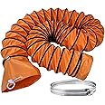 8" To 24" PVC Flexible Ducting Easy Storage Ventilation Duct Hose 16,5Ft 33Ft Ø 13" 17" 21" 27" With Hose Clamp Strong Sealing Weather Resistance Debris And Fume Collection Hose For Industril ( Size :