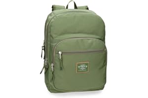 Pepe Jeans Cross Mochila adaptable a carro, doble compartimento, 44 cm, color Verde Kaki