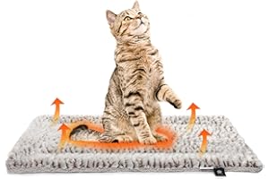 Mora Pets Samogrzewający Koc Dla Kota Miękki Samogrzewająca Mata Dla Kociąt Puszysta Bezprzewodowa Podkładka Grzewcza Dwustronna 56x42 cm