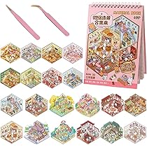 HTTDSLF Autocollants De Scène, Autocollants 3D House Stickers, 3D