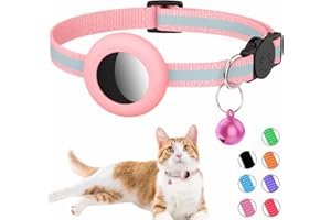 Simket Collar para gatos Airtag con hebilla de seguridad extraíble para gatitos y cachorros con soporte Airtag para gatos con hebilla de seguridad extraíble para gatitos y cachorros