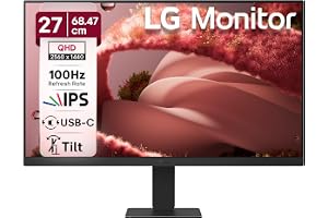 LG 27U631A 68.47 cm (27 Inch) QHD (2560x1440) IPS PC Monitor with 100Hz, 5ms (GtG) HDR10, Flicker Safe & Reader Mode HDMI, USB-C, Tilt Adjustable, 3-Side Virtually Borderless Design sRGB 99% (Black)