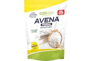 WHY NATURE AVENA FARINA ISTANTANEA - Farina Di Avena Istantanea Aromatizzata - Gusto Vaniglia - Senza Glutine - 1 Kg