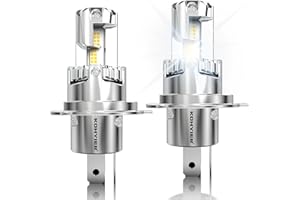 KOHYIER H4 Halogen Lampen +600% Helligkeit, 20000LM 100W Superhell 6000K Xenon Weiß 12V H4 Abblendlicht 9003 HB2 Fernlicht Halogen Glühbirne, 2 Stück