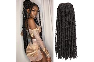 DYBEAUTYHAIR 24Inch Butterfly Locs Crochet Hair 6 Packs Long Faux Locs Crochet Braids Pre looped Distressed Locs Soft Locs Crochet Dreadlocks Synthetic Hair Extensions for Black Women