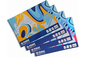 Maxi SPIRAL SKETCH BOOK WHITE A4 110GSM 20 SHEETS, MX-SBKWA4