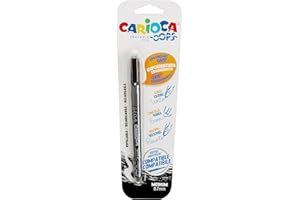 Carioca OOPS – Bolígrafo borrable con tinta termosensible. Contiene 1 bolígrafo. Perfecto para escribir, borrar y volver a escribir. Goma incluída. Trazo 0,7mm. Color Negro