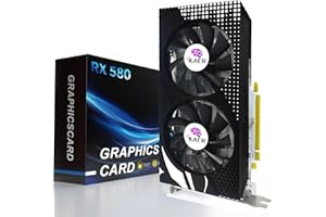 SHOWKINGS Radeon RX 580 Graphic Cards, 8GB 256Bit 2048SP GDDR5 AMD Video Card for Pc Gaming, DP HDMI-Output, PCI Express 3.0 with Dual Fan for Office and Gaming