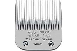 AUDOC Cuchillas extraíbles de cerámica para cortacésped de perro, compatibles con las cortadoras Moser 45-50/Heiniger/Andis,Oster A5, Wahl KM Series, tamaño 3-3/4FC 3/8" (13 mm) longitud de corte