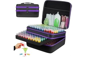 GREENSAPPIRE Diamond Painting Storage Crystal Art Kits Diamond Art Kits Storage Case with 240 Bottles, 282pcs Diamond Art Accessories&Tools Diamond Painting Storage Organizer with Pens Trays & Labels
