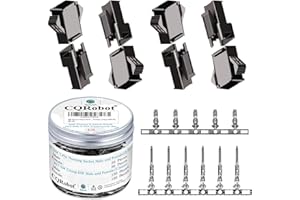 CQRobot JST SM 2,5 mm Tonhöhe 3-PoligeSteckverbinder IC Männlich Stecker und Weiblich Steckdose Gehäuse, Männlich/Weiblich T-Crimp-Klemme.50 Sätze/400 Teile Draht-zu-Draht-Adapterkabelbaugruppe.