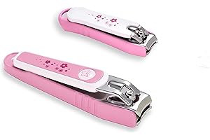 PAFASON Ultra Sharp Nail Clipper Set, 2 Pack Fingernail and Toenail Trimmer Cutter, Stainless Steel, Curved Blade, Sturdy, Nail Catcher, Nail Files for Men and Women