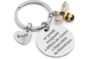 LUODAN Regalo Portachiavi Maestra fine anno,regalo Maestra Portachiave Maestre idee Regalo per Insegnante Professoressa Porta chiavi insegnanti originale regalo maestra asilo elementare medie (4)