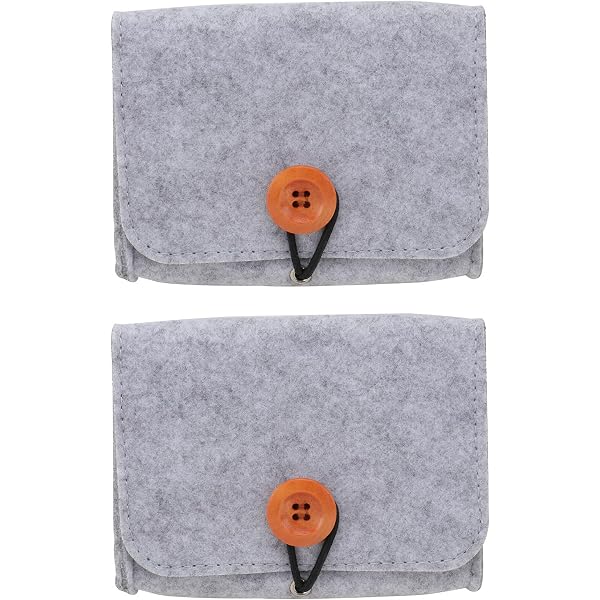 YRONTY Filz-Aufbewahrungstasche Für ätherische Öle – Für 6x 5/10 Ml Oder 4x 15 Ml Flaschen, Orange, Mit Knopfverschluss