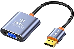 biaze ZH277 DP zu VGA-Adapter, DisplayPort-zu-VGA-Konverter für PC, Laptop, Monitor und Projektor, unterstützt 1920 x 1080 60hz Full HD-Video, Plug-and-Play