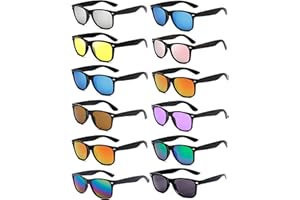 Eyegla 12 Stücke Bunte Neon Party Sonnenbrillen Set Vintage Coole Lustige Party Brillen Für Damen Herren