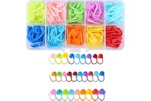 HQYBZP 300 Stück Maschenmarkierer,Maschenmarkierer Stricken,Maschenmarkierer Häkeln,Stitch,Stitch Marker,Mehrere Farben Eignen Sich Für Strickmarker,Nähnadeln,Gürtelstricken,Diy（Farbe zufällig）