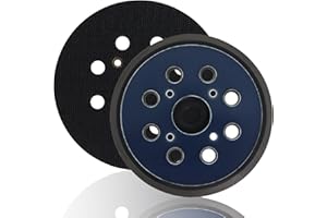 2 Pezzi Platorello Abrasivo 125 mm con Hook e Loop 8 Fori per Levigatrice Eccentrica, Tampone per Levigatrice di Ricambio da Gekufa