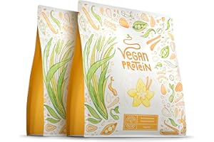 Vegan Proteine en Poudre [1.2 kg] | Vanille | 22g Protein | Pre/Post Workout Proteines | Protéine Powder | Shake Protéines Végétales | Alpha Foods
