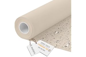 DreamRoots Tessuto Impermeabile al metro 160 cm Larghezza, 220 g/m² 600D, Stoffa per Cuscini Esterni - Crema 5M