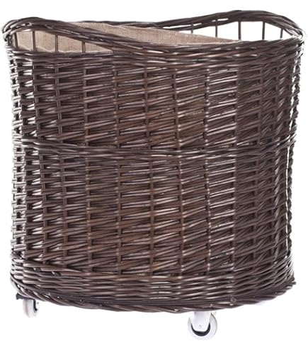 e-wicker24 Alles aus Weide Vollweiden open haardmand, open haardmand van wilgentenen, donkerbruine rieten mand voor haardhout, open haardmand met draaggrepen, speelgoedkist houtmand (donkerbruin e-wicker24 Alles aus Weide Vollweiden open haardmand, open haardmand van wilgentenen, donkerbruine rieten mand voor haardhout, open haardmand met draaggrepen, speelgoedkist houtmand (donkerbruin