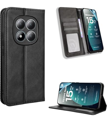 ONEFLOW Business Case per Xiaomi 13T / 13T Pro Custodia pieghevole con funzione di supporto, custodia a portafoglio sottile in pelle PU con scomparto per carte di credito, custodia protettiva a 360